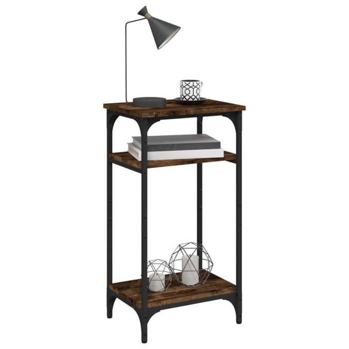 VidaXL Table d'appoint Chêne fumé 40x30x75 cm Bois d'ingénierie 825799