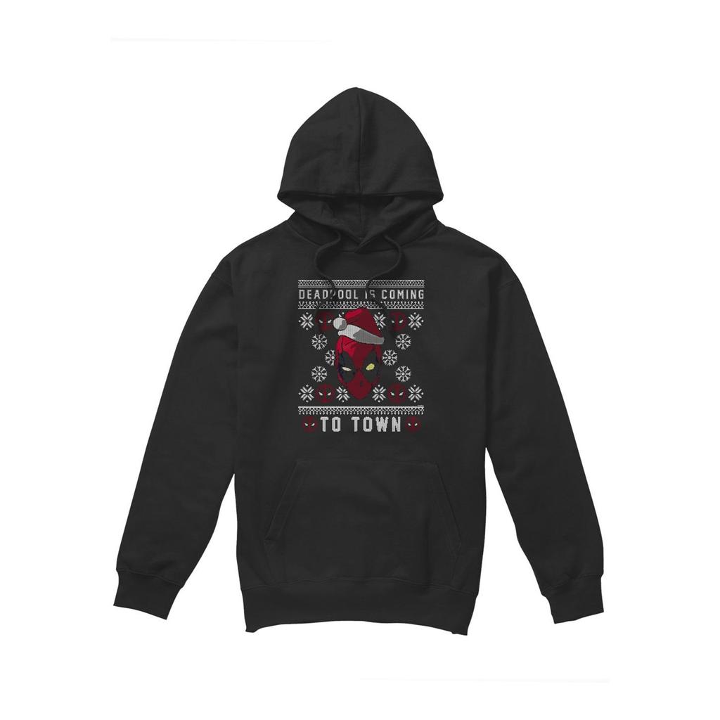 Deadpool Mens Coming To Town Hoodie