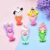 Mermaid Cartoon Animal Resin Earrings & Keychain Pendants