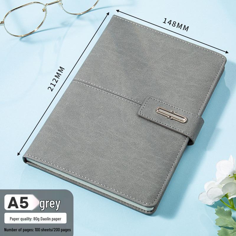 A5 PU Leather Magnetic Buckle Business Notebook Gift Set