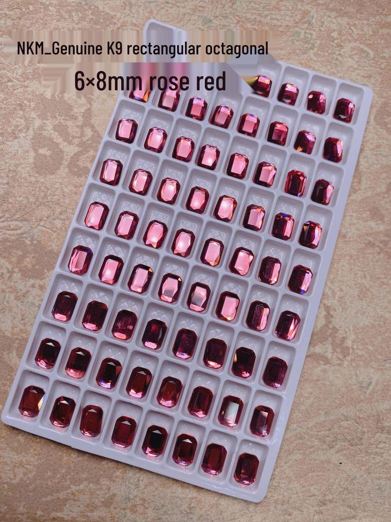 Champagne Colored K9 Octagonal Nail Diamonds for Salons