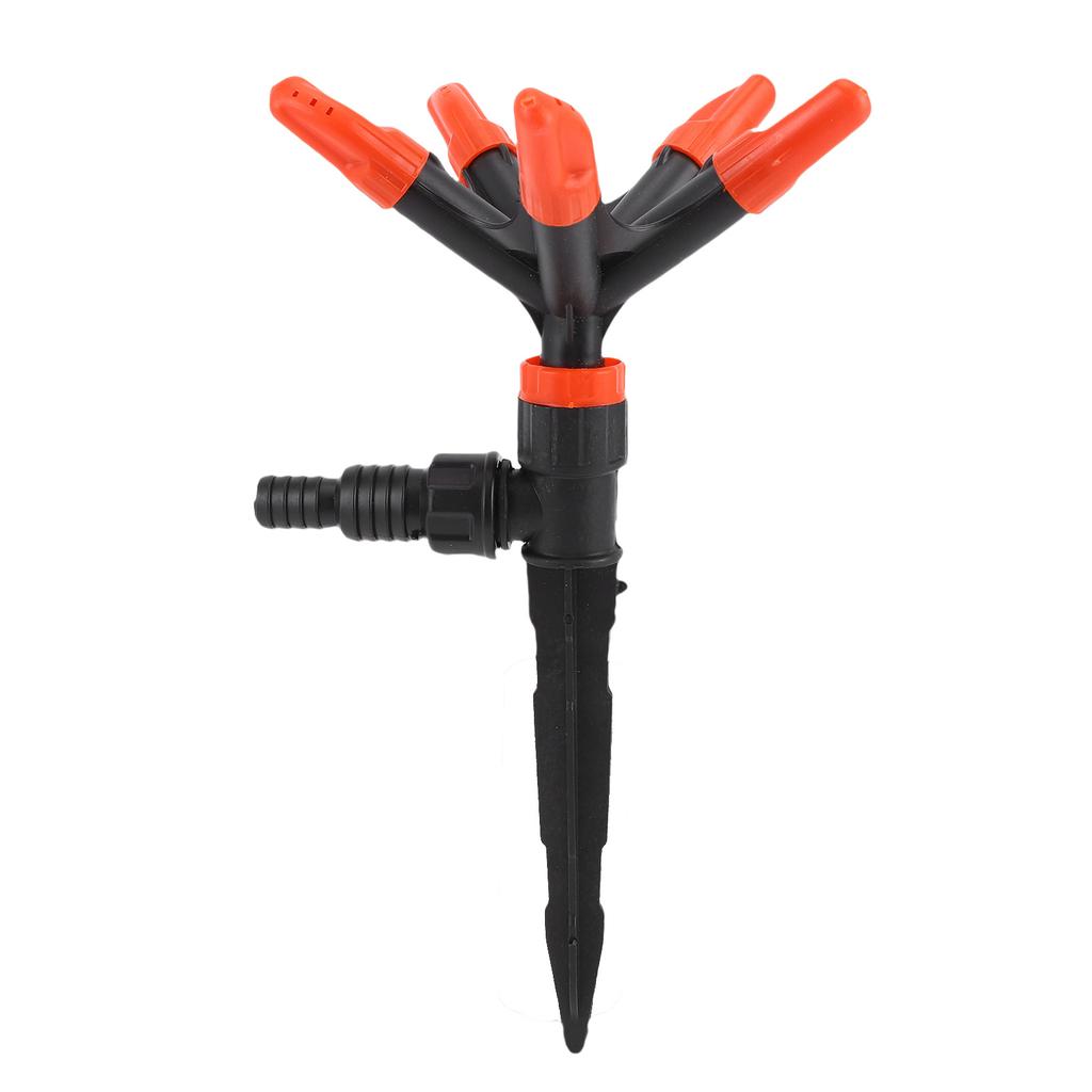 Automatic Sprinkler Head 360 Degree Rotating 5 Nozzle Water Sprayer for Lawn Yard Irrigation Flower Vegetable Watering
