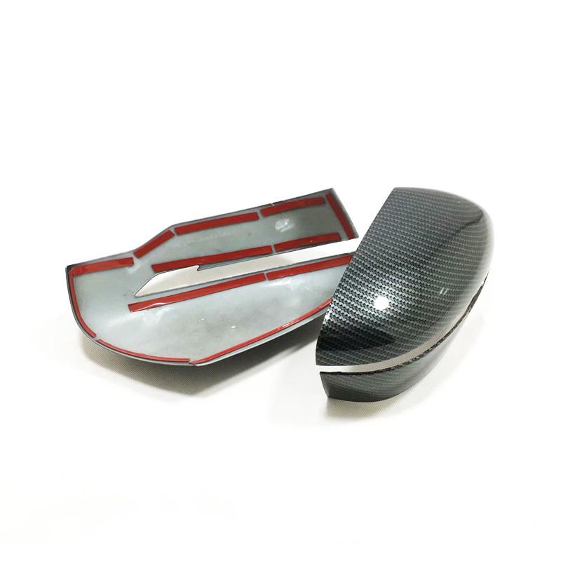 For NISSAN X-Trail T32 2014- Car Rearview Mirror Cover Trim, Black Carbon Fibre Side Mirror Covers 2015 2016 2017 2018
