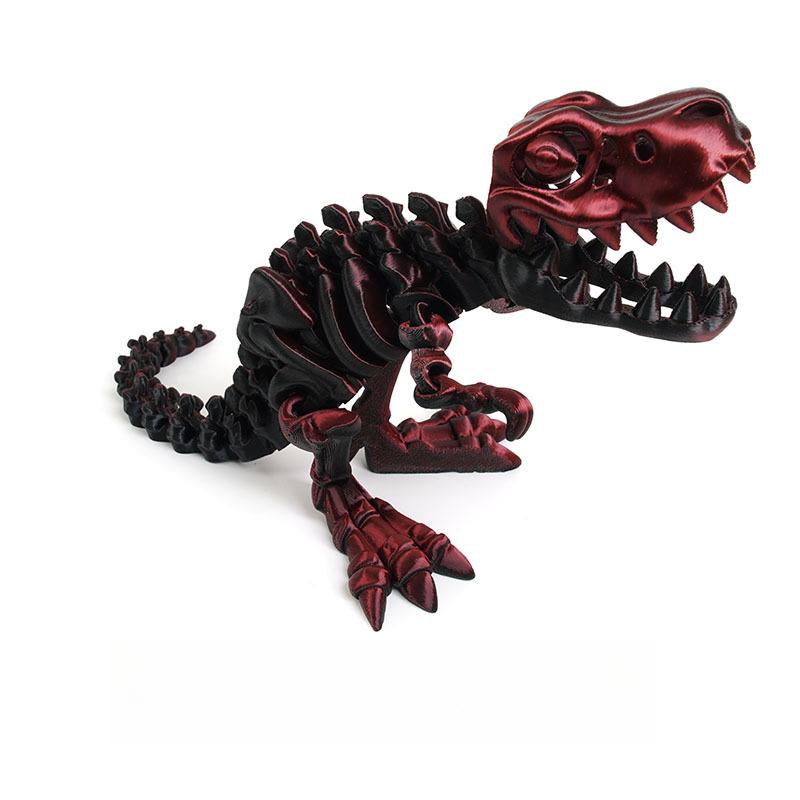 3D Printed Dragon Funny Crafts Model Decoration Fidget Toy Rotatable Tyrannosaurus Rex Skeleton Dinosaur Gift for Kids Birthdays