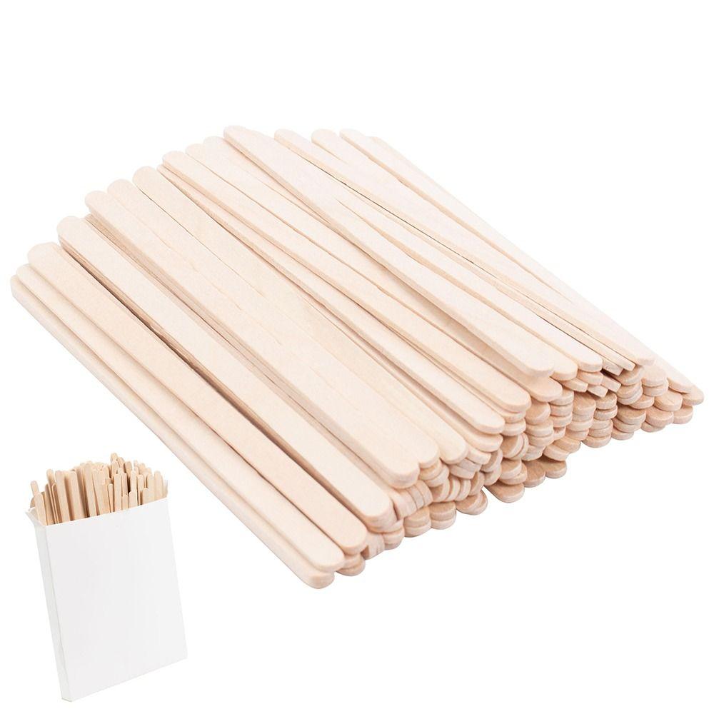100Pcs Multi-Purpose Coffee Stirrers Individually Wrapped Stir Sticks Wood Blenders  Cocktail