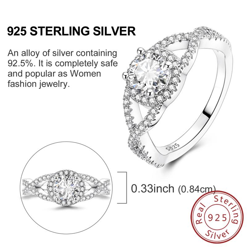 925 Silver Rings for Women Gold Shining Retro Heart Bow Star Ring Size 6 7 8 9 Wedding Anniversary Fashion Fine Jewelry