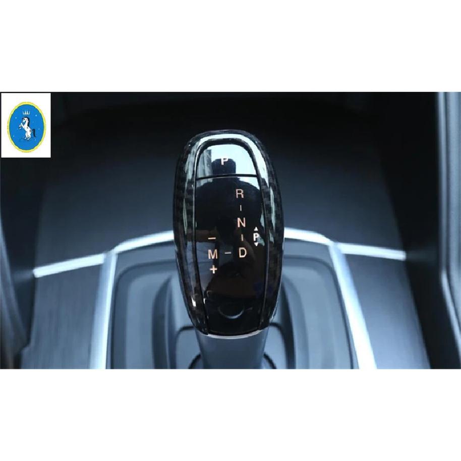 Car Gear Shift Knob Gear Head Handle Sticker Cover Trim For Alfa Romeo Stelvio 2017 -  ABS Carbon Fiber Exterior Accessories