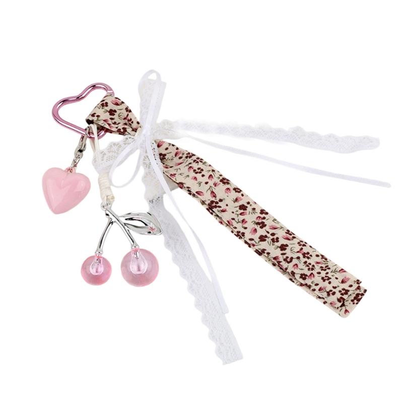Car Keychain for Women Girls Cute Keychain Bag Charms Metal Heart Bowknot Keychain Accessories for Backpacks,Wallets