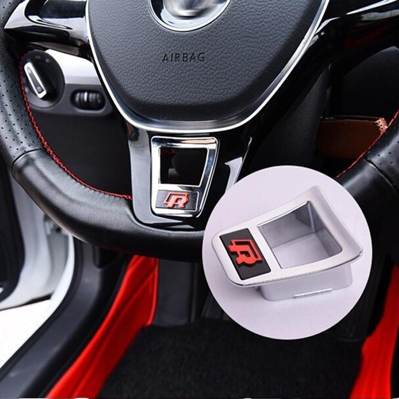 2026 Nouveauté pour VW : Autocollant de volant avec logo R Line R pour Volkswagen Polo GTI, Golf, Passat, Jetta et Santana
