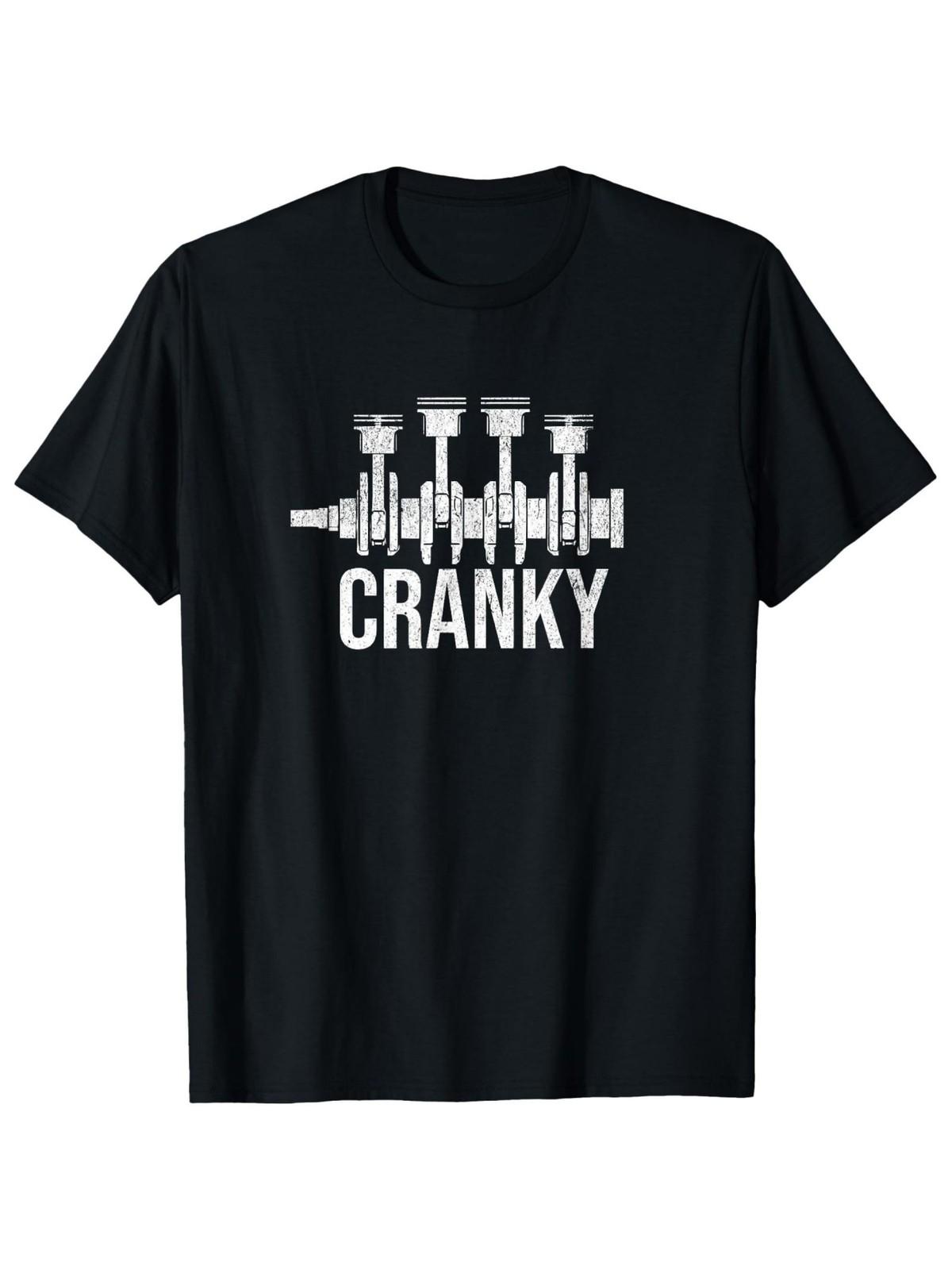 Men s Heavy-Duty Automotive T-Shirt - Cranky Car Engine & Crankshaft Design wi S разноцветный