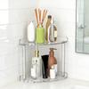 Acrylic Organizers Shelf Two Levels for Efficient Storage in Small Corner Easy to Assemble and Cleaning