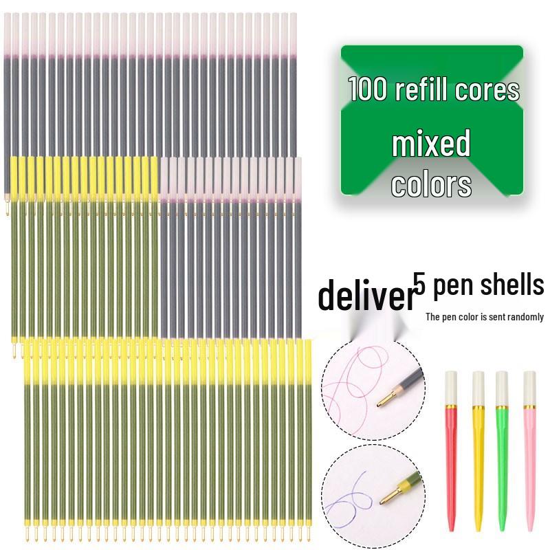 Vintage Shanghai Red Ballpoint Pen Refill with Copper Tip, Blue Ink 0.7 - Ideal for Teacher's Corrections.