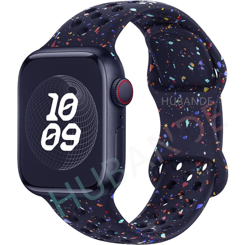 Strap For Apple Watch Band 46mm 44mm 49mm 45mm 40mm 41mm 38 42mm Correa Breathable Bracelet Iwatch Series 10 8 SE 7 6 5 9 Ultra
