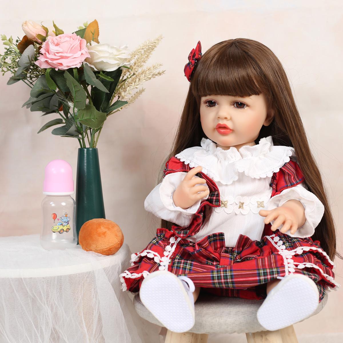 

KEIUMI косплей принцесса реборн куклы для девочек тело полностью силиконовый винил водостойкий bebe Reborn для новорожденных 55 см конечности могут вращаться кукла 55cm коричневый