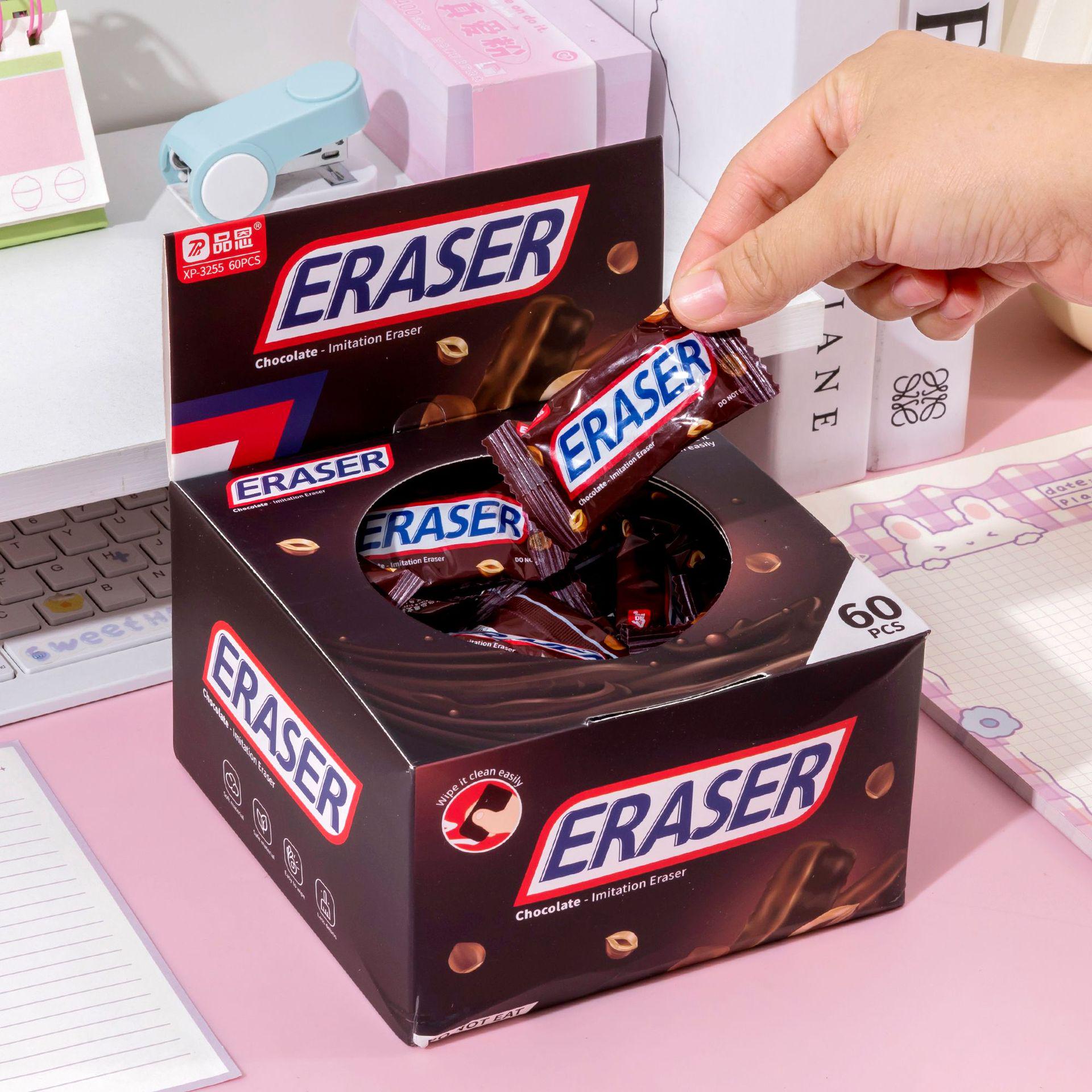 Creative Chocolate Snack Eraser for Students - Dust-Free & Super Clean