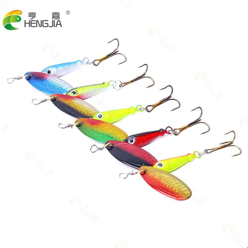 Fishing Spinner Bait 9g Spoon Lure Metal Baits Treble Hook Isca Artificial Fish Wobbler Carp Spinner Bait