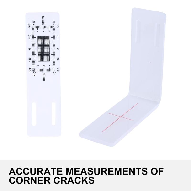 2/4Pcs Crack Monitor Plastic Easy to-Use Grids Concrete Crack Monitorings Record Standard Crack Monitors