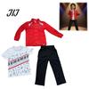 Themenparty Kostüm 1 Set Retro Popstar für Jungen, 80er 90er Star Outfit Musik Thema Halloween Kostüm, Rote Jacke, Hemd und Hose Bühnenauftritt
