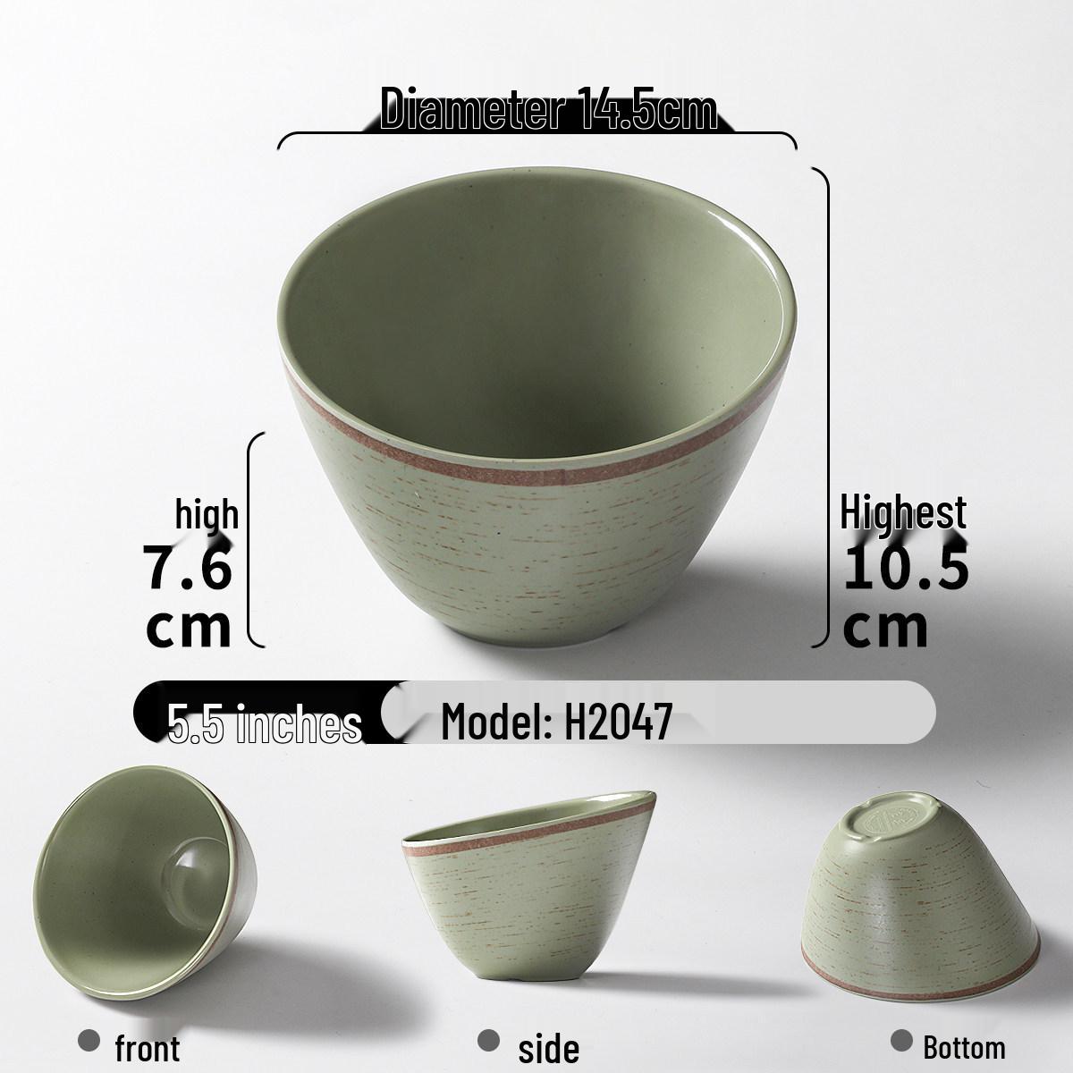 Xiangyuanmei Slanted Melamine Hot Pot Bowl for Vegetables and Side Dishes