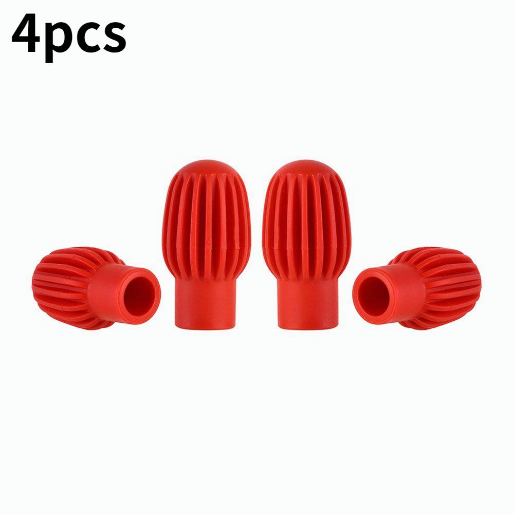 2PCS/4PCS Drum Mute Silicone Sleeve Weaker Silencer Practice Tips Drumstick Head Rubber Sleeve