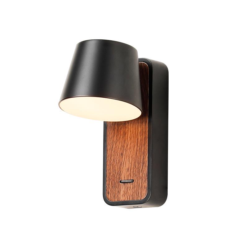 Rotatable LED Bedside Wall Light with Switch for Hotel, Guest Room, or Bedroom Reading.