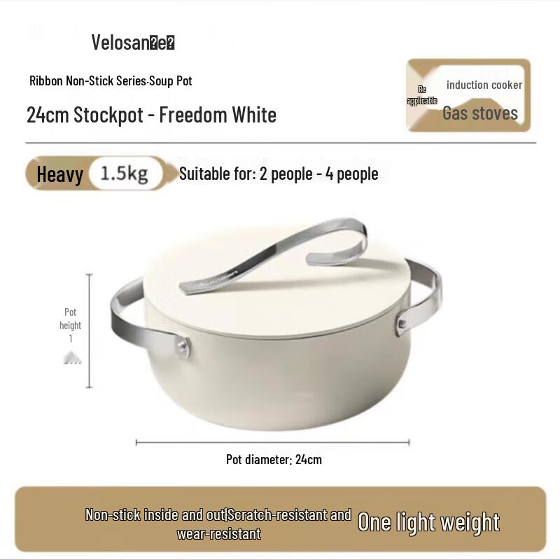 Wenlunshan 24cm Non-Stick Ceramic Soup Pot
