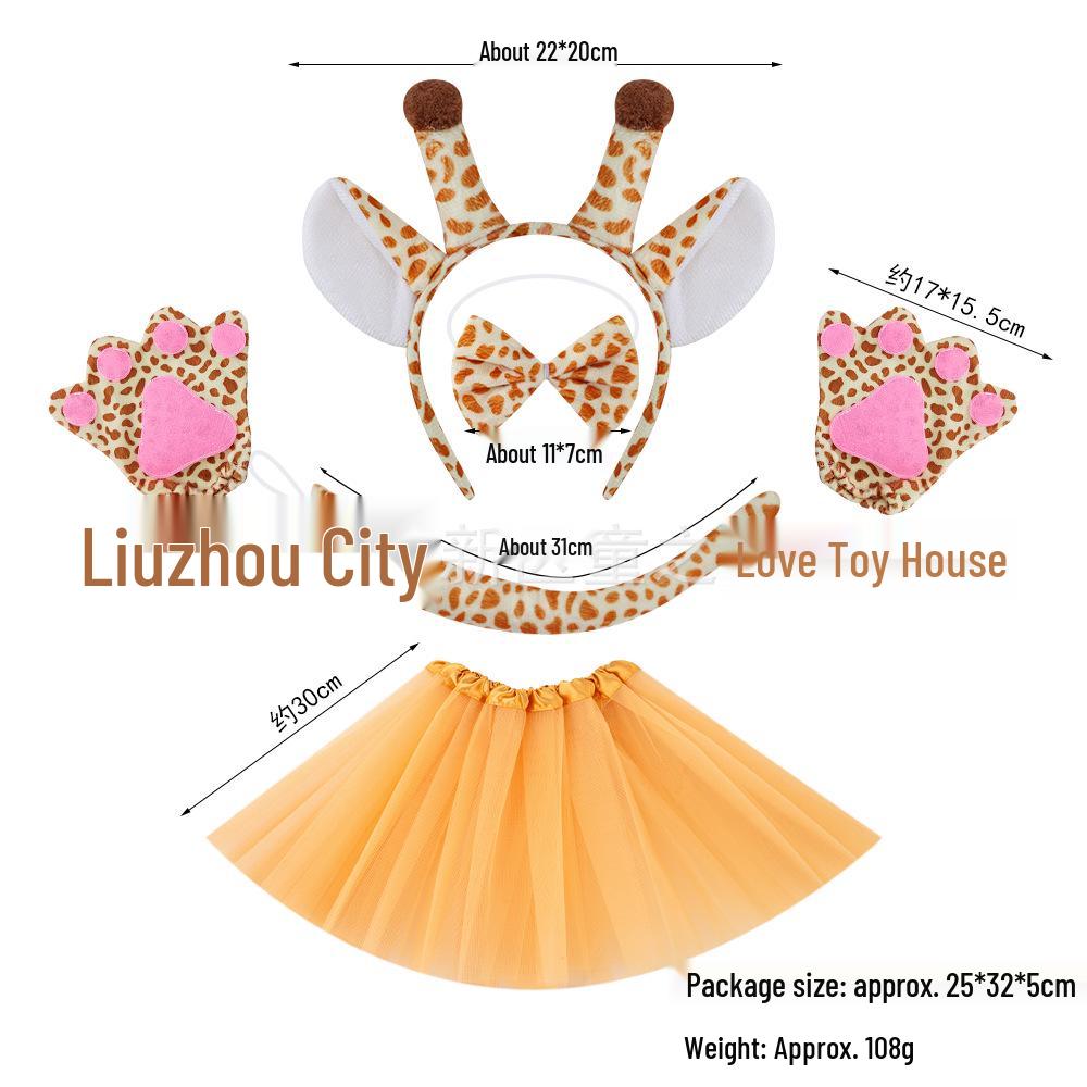 Halloween Animal Headband: Giraffe & Deer Antlers Costume Prop Hair Clip