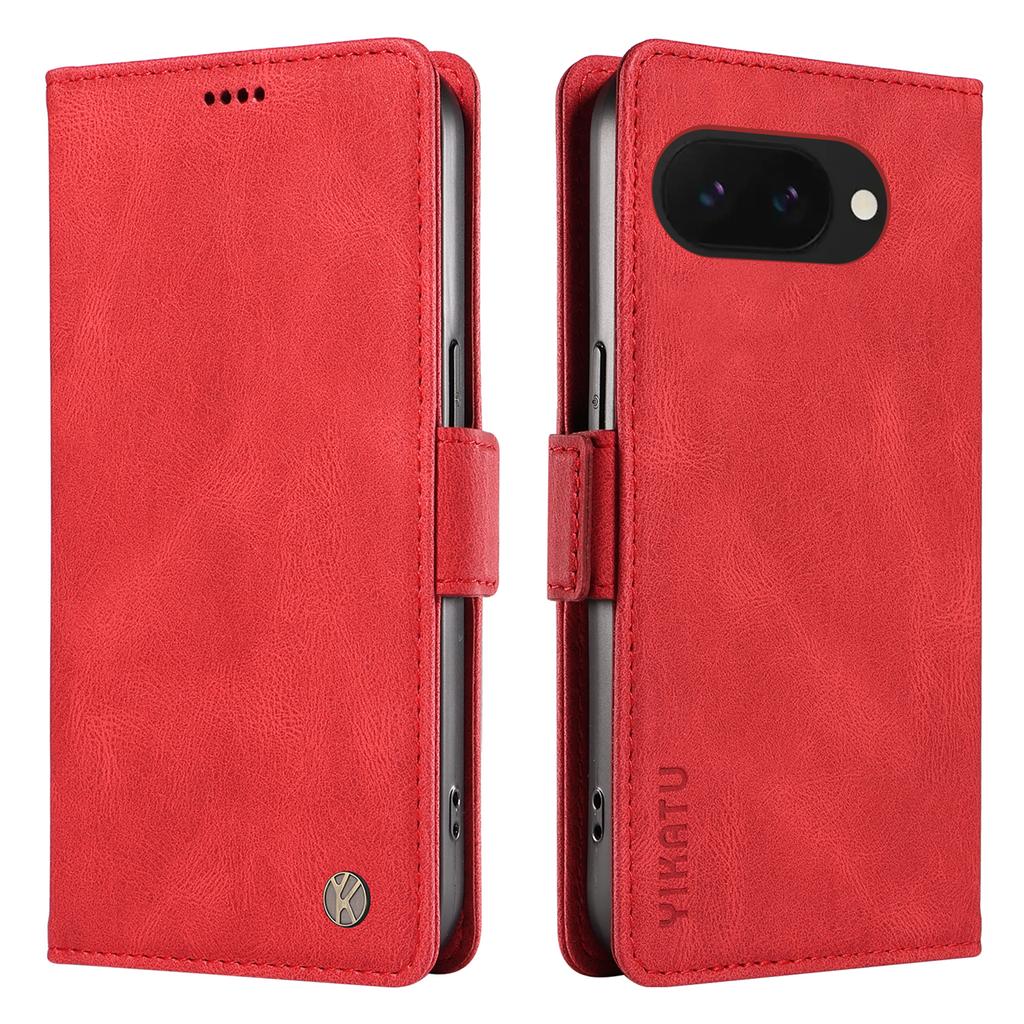 YIKATU YK-005 For Google Pixel 9a Case PU Leather Wallet Phone Cover Skin Touch Feeling