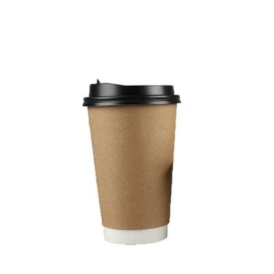 Disposable Kraft Paper Hot Drink Cups with Lids