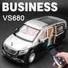 1:24 VS680 Alloy Diecast Cars Models Toys Wheel Pull Back with Light Sound Vehicles Doors Opened Model Car for Kids' Edutainment