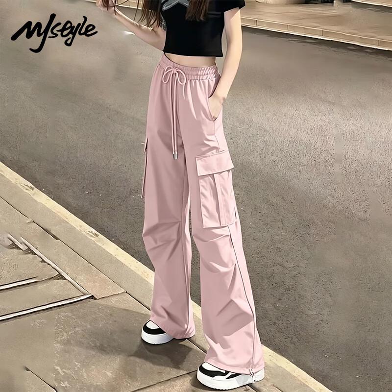 MJ STYLE Women s Straight-Leg Cargo Pants L