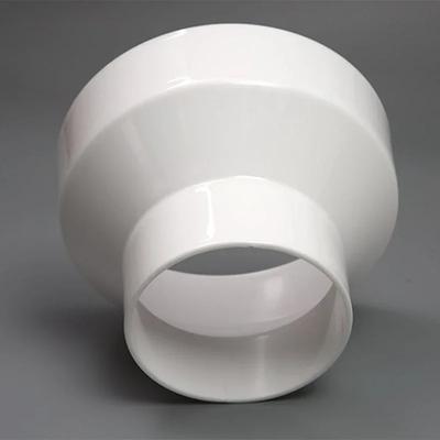 Reduktor/adapter rury wydechowej ABS 100 do 75 mm Złącze kanałów wentylacyjnych Złączki rur o zmiennej średnicy Reduktor kanałów Biały