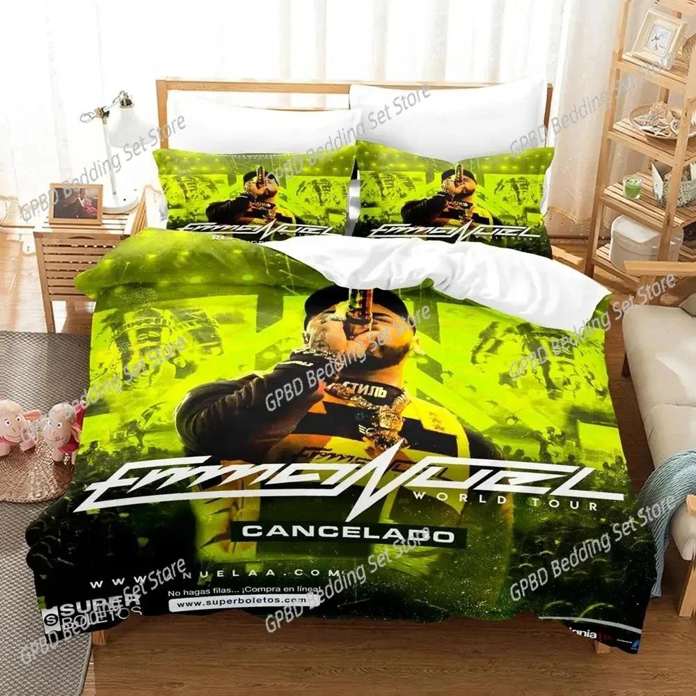3D Print Anuel Aa Real Hasta La Bedding Set 3D Printed Suitable For Bedroom Duvet Cover Set With Pillowcases Kids Home Textile