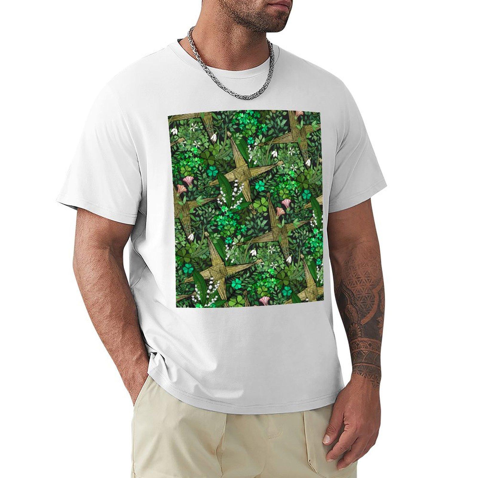 Saint Brigids Cross in the Celtic Spring TShirt hippie clothes Short sleeve tee Aesthetic clothing t shirt for men S
