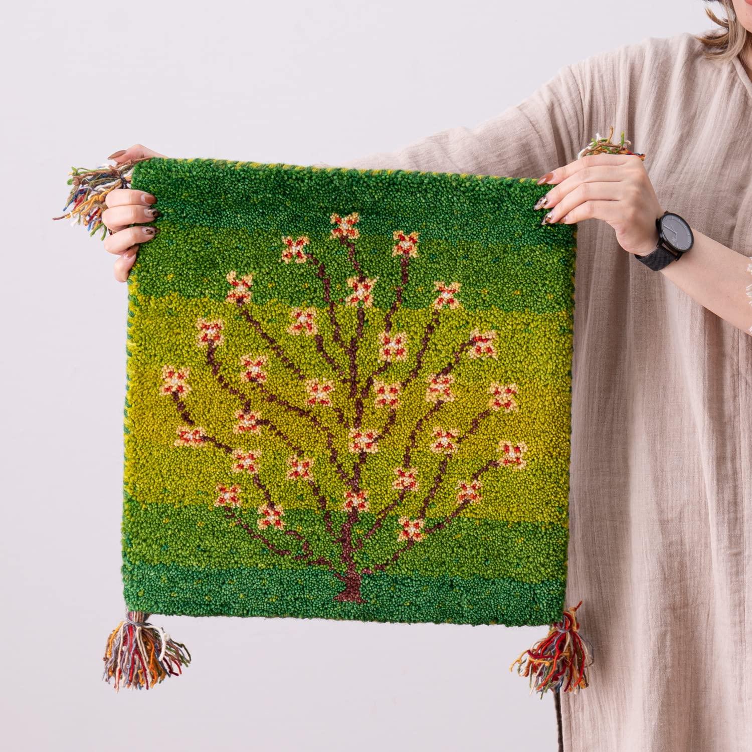 

Подушка-сиденье Hagiwara Gabbeh Зеленый 40 x 40 см Роскошное место для отдыха Прибл. ГАББЕХ А8