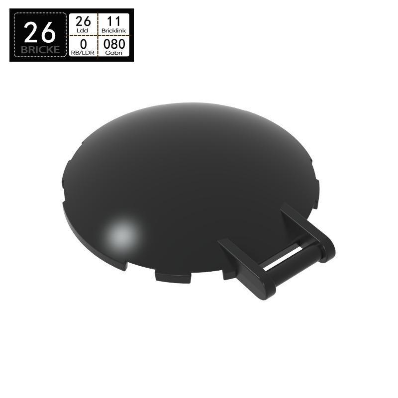 BRICKE 6x6 Round Plate with Handle, LEGO-Compatible Building Blocks (18675-35173-35191) 50g (~14 pcs)