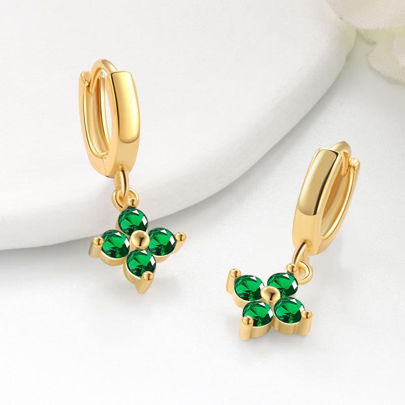 Trendy Geometric Floral Zircon Ear Cuffs Multi Cubic Zirconia Elegant Earrings For Women Fashion Jewelry