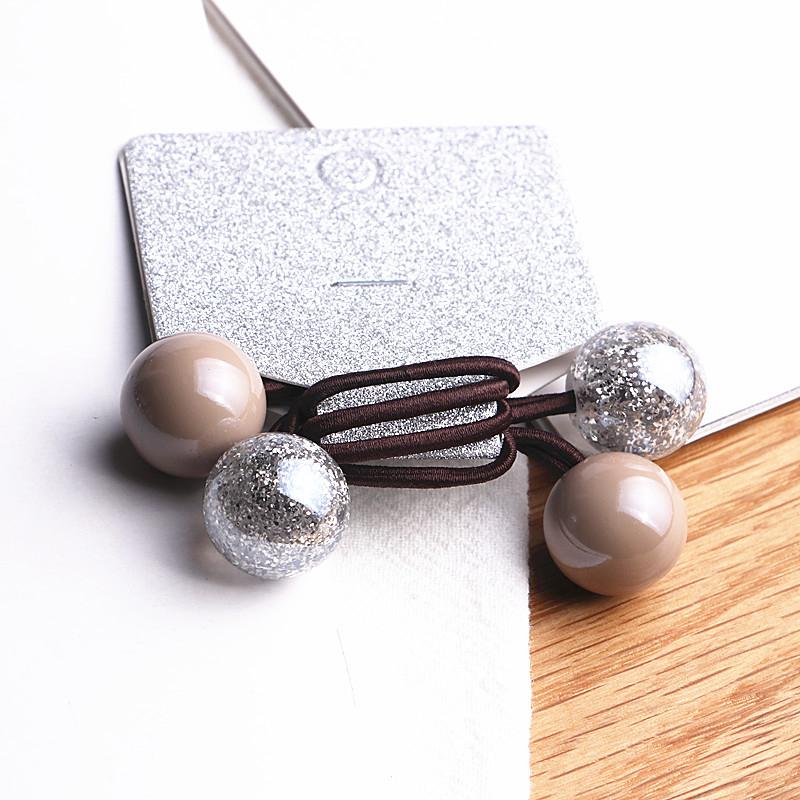 

2 шт. Новые милые шарики контрастные принцессные головные уборы Детские эластичные резинки для волос Детские веревки для волос Аксессуары для девочек Детский головной убор