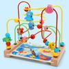 Wooden Stringing Beads for Toddlers 1-3: Animal & Fruit Blocks for Early Education & Hand-Eye Coordination