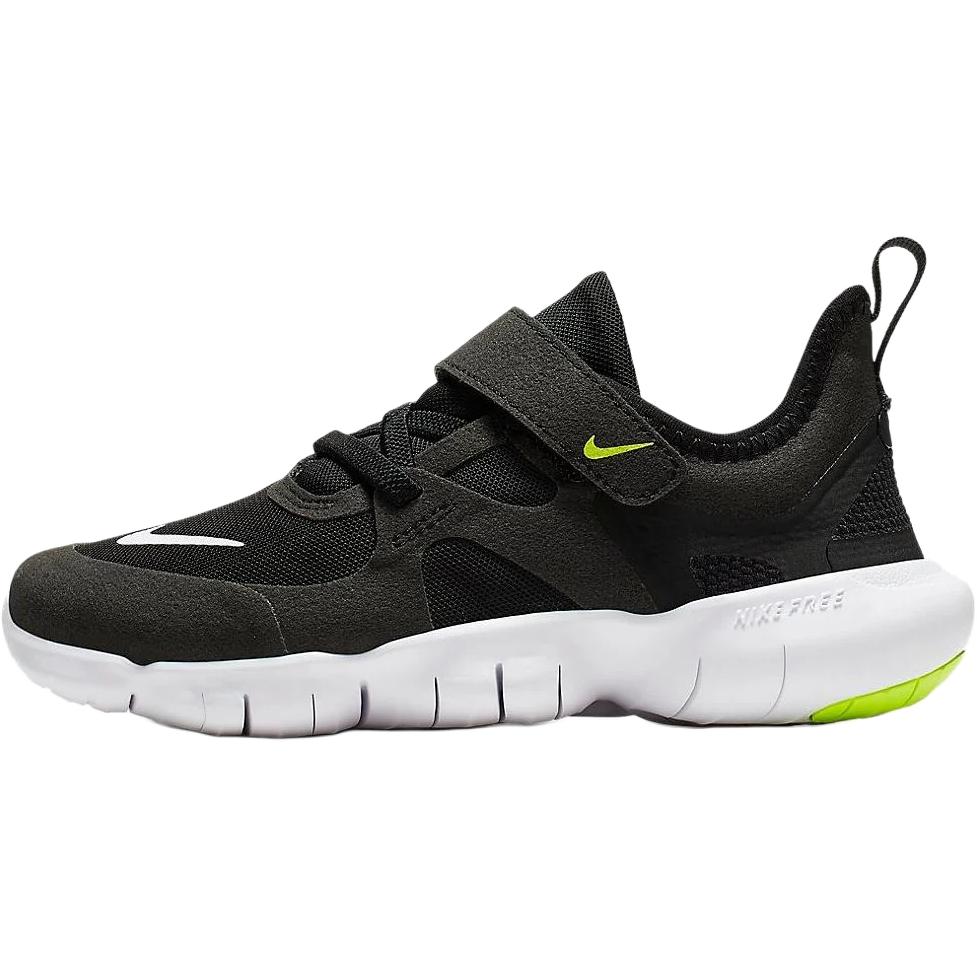 

Nike Free RN 5.0 Low top Kids Running Shoes Black White Green Children Aged 3 7 Years Old AR4144-001 28