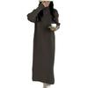 Solid color versatile semi-turtleneck knitted dress women's autumn and winter new loose inner matching coat sweater long dress