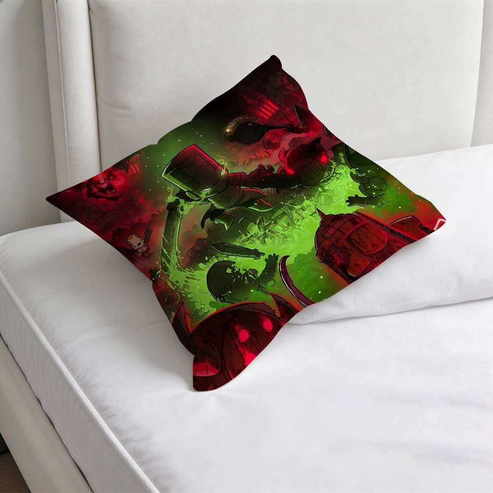 Hot Game CCastle Crashers Decorative Square Pillow Cover Modern Cushion Case for Living Room Bedroom