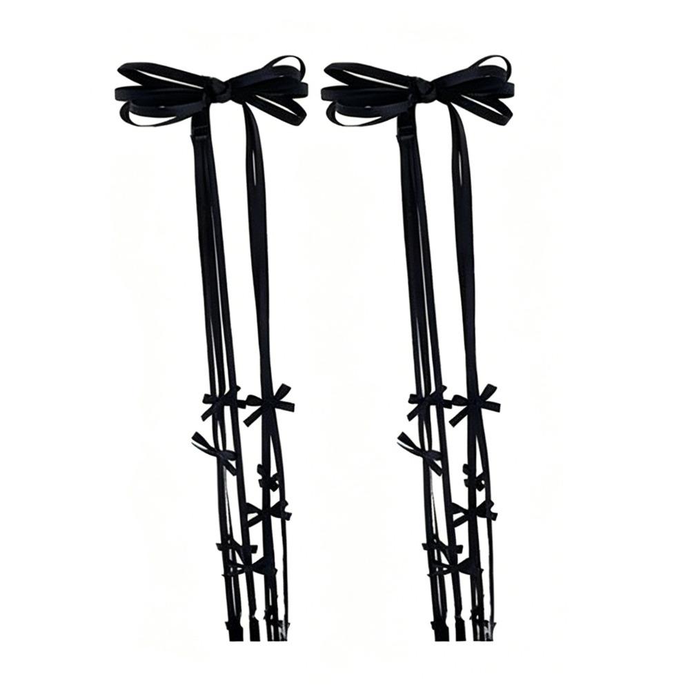 Tassel Decoration Ballet Style Hair Clip Creative Design Bow Hairpin  For Women чёрный
