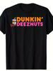 Dunkin' Deez Nuts 100% Baumwolle T-Shirt - Schwarzes Rundhals Kurzarm-T-Shirt mit Dunkin' Donuts Logo