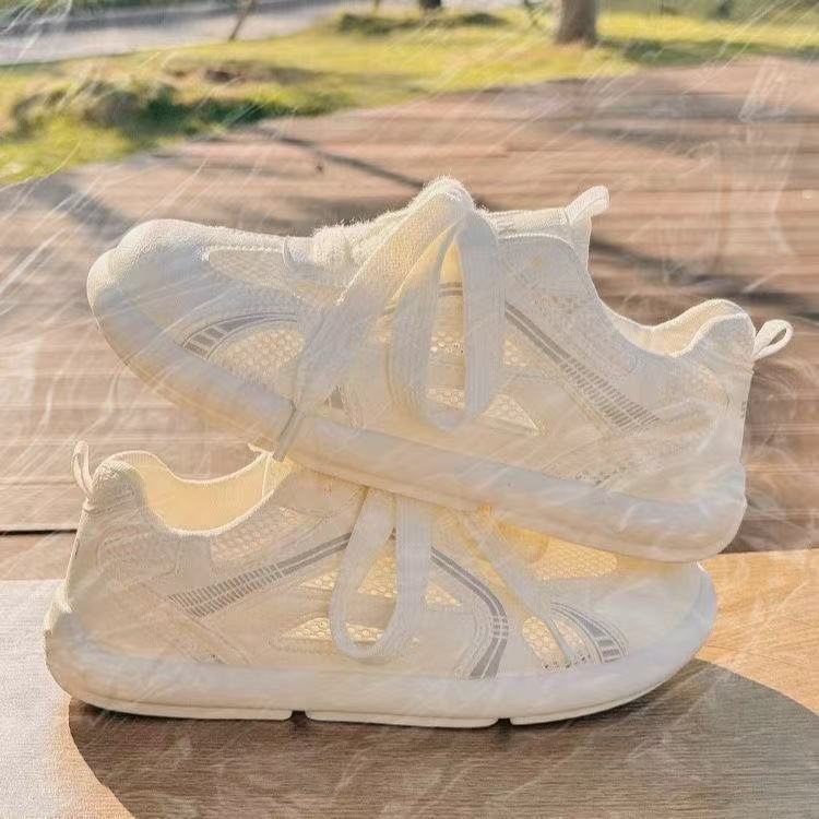 Mesh shoes breathable mesh board shoes new autumn platform casual bread shoes