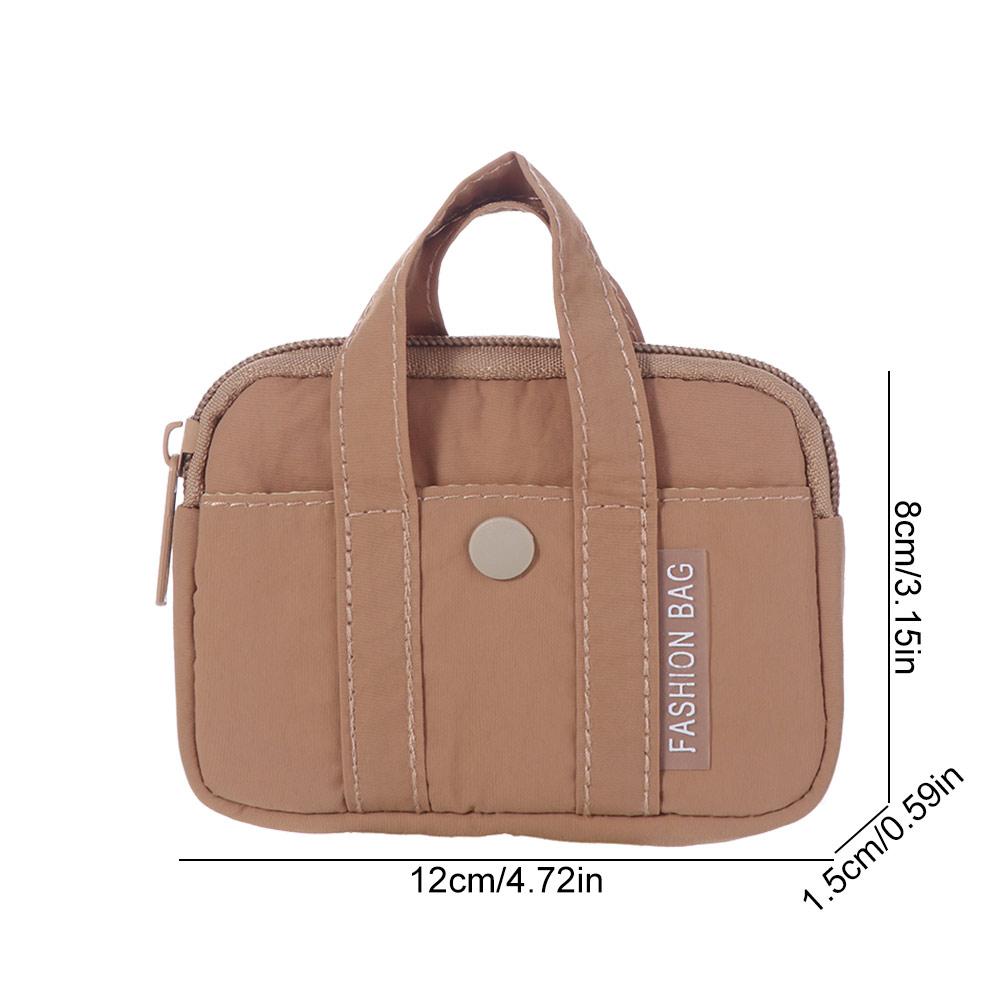 Korean Style Nylon Coin Purse Portable Mini Earphone Storage Bag Practical Card Pouch  Girls