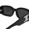 Celine Rectangle Sunglasses With Logo Women Sunglasses Black 4S282CPLB-38NO