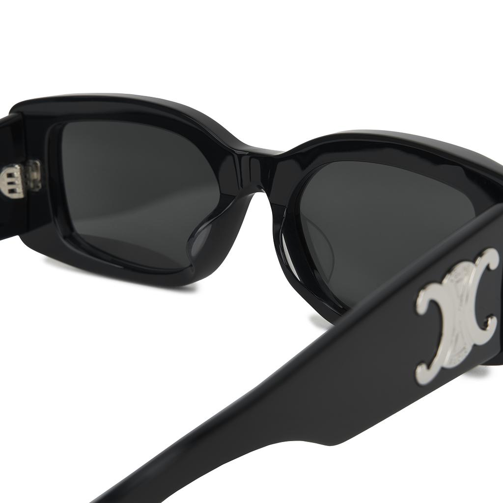 Celine Rectangle Sunglasses With Logo Women Sunglasses Black 4S282CPLB-38NO