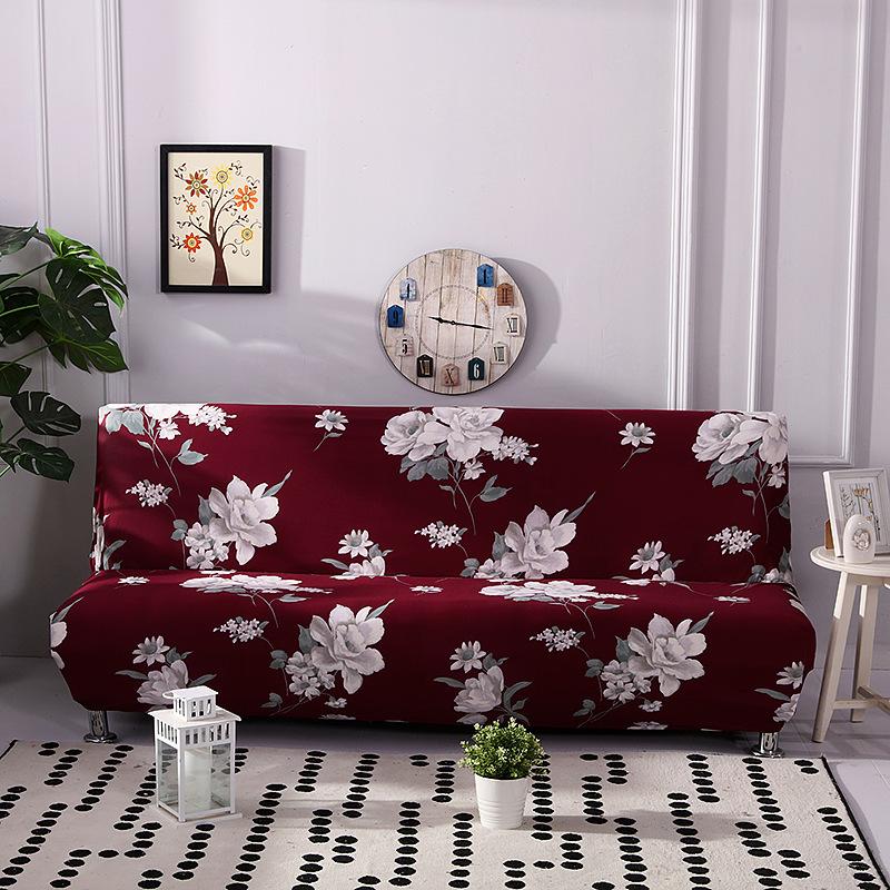 No Armrest Stretch Sofa Cover All-Inclusive Folding Sofa Bed Cover Cover Fitted Sheet Full Cover Sofa Cover