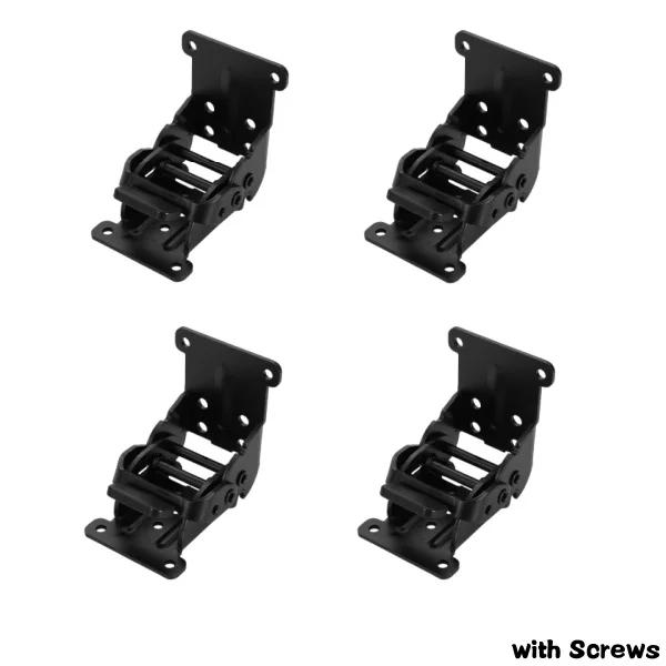 2 /4 Pack Folding Brackets,Self-Locking Extension Support Bracket Foldable Self Lock Hinges with Screws for Table Bed Leg Feet